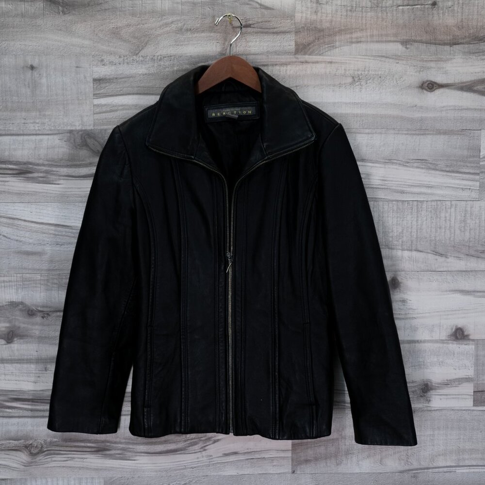 Black Leather Jacket- Kenneth Cole Reaction
